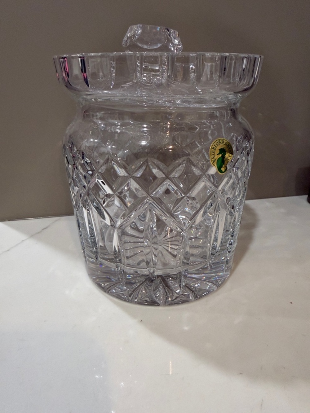 Waterford Lead Crystal Candy Jar with Lid - Clear Crystal